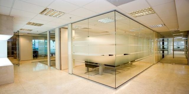 Interior glass partitions