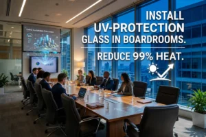 Install UV Protection Glass in Boardrooms Reduce 99% heat